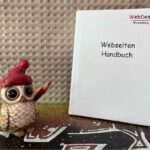Eule Buch. Text: Webseiten Handbuch