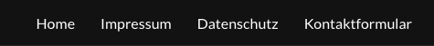Screenshot eines horizontalen Impressums im Footer