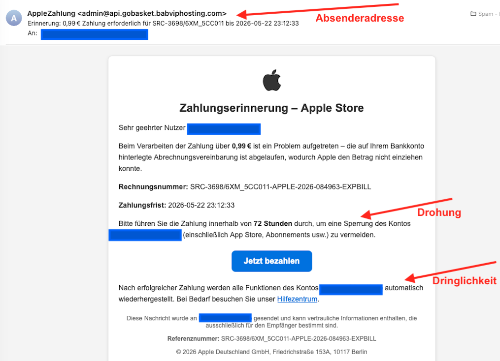 Phishing Mail Screenshot
